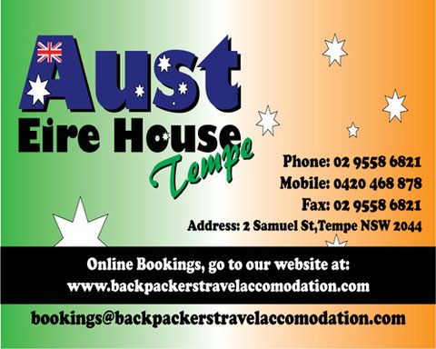 Aust Eire House Tempe - Accommodation Burleigh 0