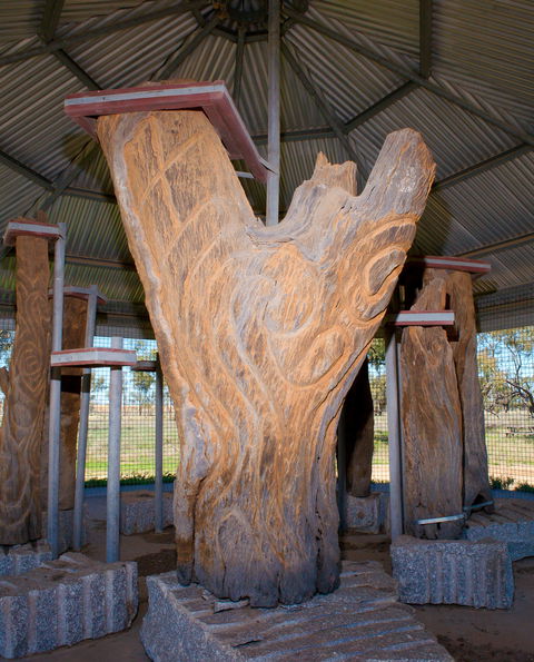Collymongle Carved Trees - Accommodation Burleigh 0