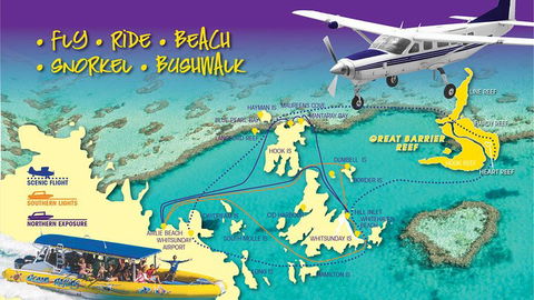 Scenic Flight - Great Barrier Reef, Heart Reef, Whitehaven Beach & Hill Inlet! - Accommodation Burleigh 0